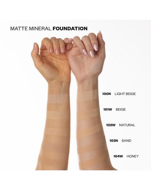 Fond de teint minéral matifiant Minerals vegan102W natural - 7g