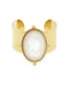Bague ajustable New Calypso en Laiton doré & Nacre