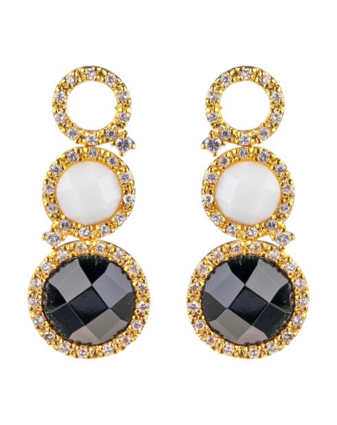 Parure Vidomi doré/noir/blanc