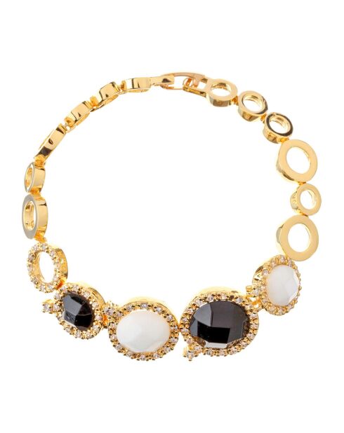 Parure Vidomi doré/noir/blanc