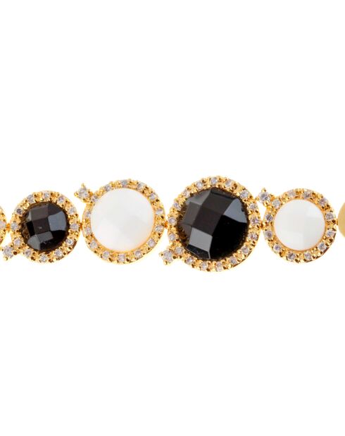 Parure Vidomi doré/noir/blanc