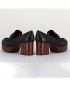 Mocassins en Cuir Mokac noirs - Talon 6 cm