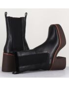 Chelsea boots en Cuir Carla noires - Talon 9 cm
