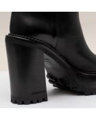 Bottes en Cuir noires - Talon 10 cm