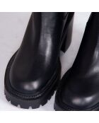 Bottes en Cuir noires - Talon 8 cm