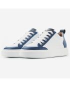 Sneakers en Cuir Bond blanc/bleu