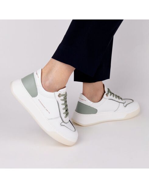 Sneakers en Cuir Harrow blanc/vert