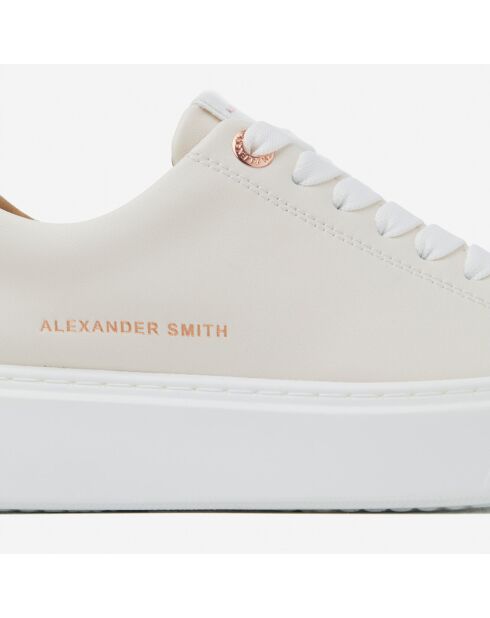 Crèmekleurige leren sneakers uit Londen