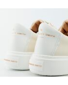 Crèmekleurige leren sneakers uit Londen