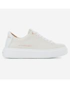 Crèmekleurige leren sneakers uit Londen
