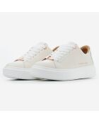 Crèmekleurige leren sneakers uit Londen