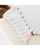 Crèmekleurige leren sneakers uit Londen