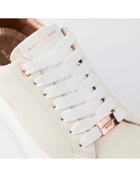 Crèmekleurige leren sneakers uit Londen