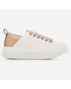 Sneakers en Cuir Wembley camel