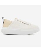 Sneakers en Cuir Wembley crème/blanc