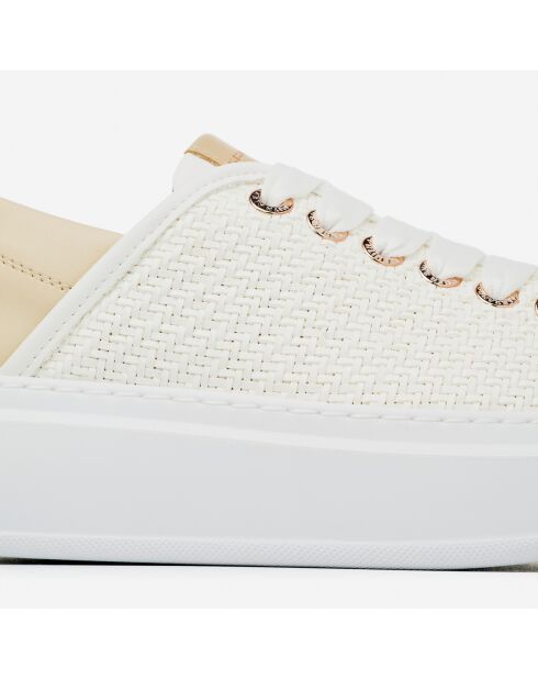 Sneakers en Cuir Wembley crème/blanc