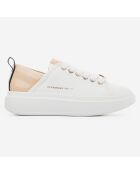 Sneakers en Cuir Wembley blanc/rose