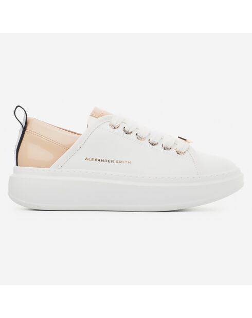 Sneakers en Cuir Wembley blanc/rose