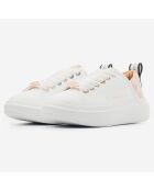 Sneakers en Cuir Wembley blanc/rose