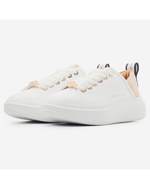 Sneakers en Cuir Wembley blanc/rose