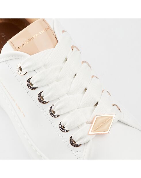 Sneakers en Cuir Wembley blanc/rose