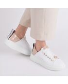 Sneakers en Cuir Wembley blanc/rose