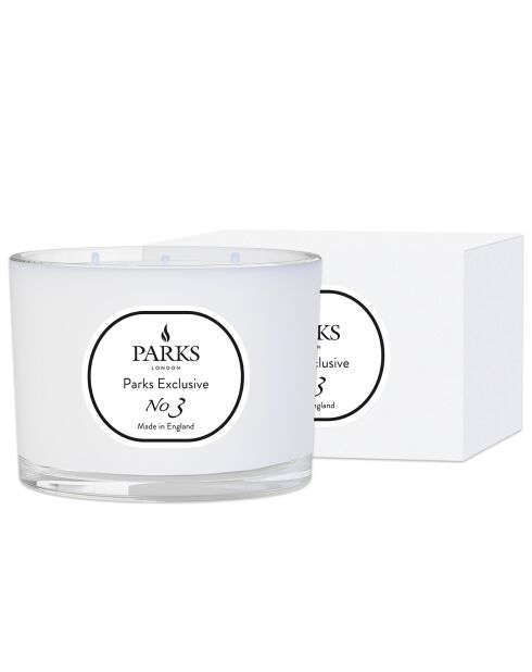 Bougie parfumée Parks Exclusive Bois de Santal & Ylang-ylang - 3 mèches 70h