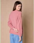 Pull 100% Cachemire 4 fils Ophélie col rond vieux rose