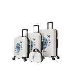 3 Valises & Vanity Blue Serenity blanches