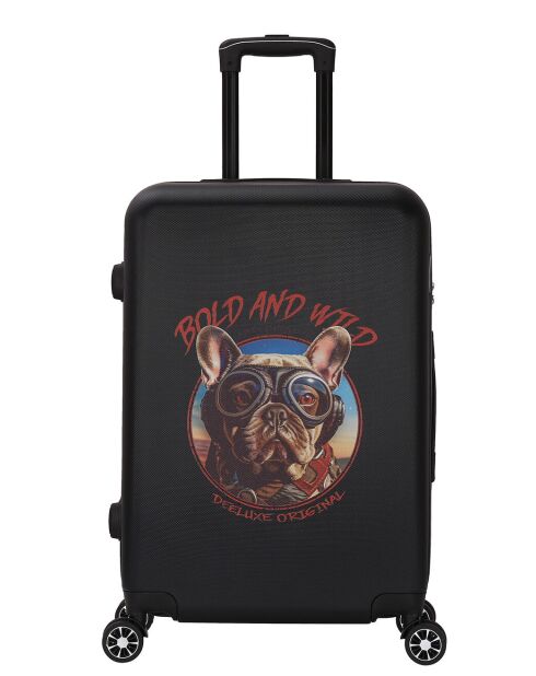 Valise cabine Doggy Rider noire