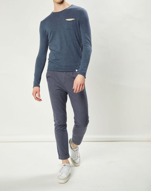 Pull Matt bleu gris/beige