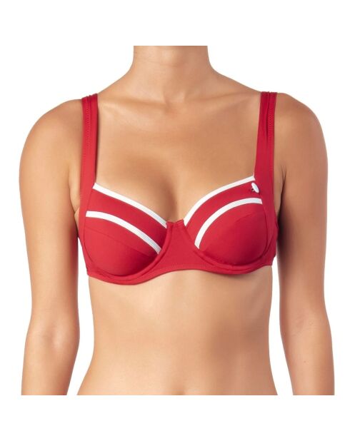 Haut de maillot de bain Maya rouge