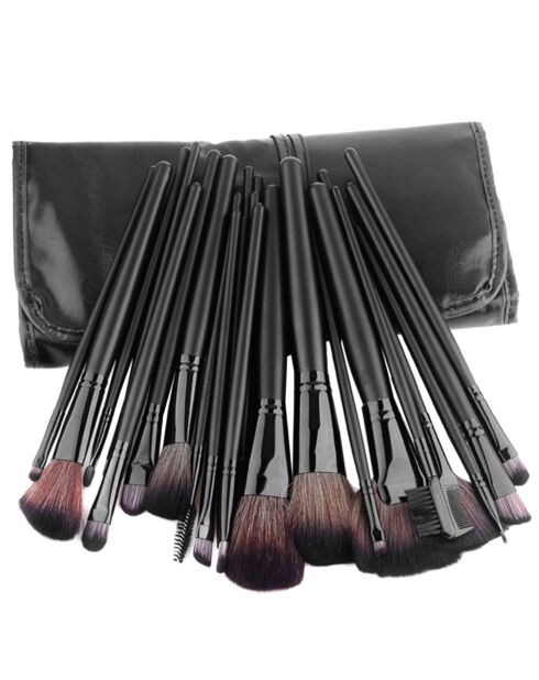 Set de 24 pinceaux noirs