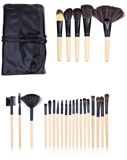 Set de 24 pinceaux bois