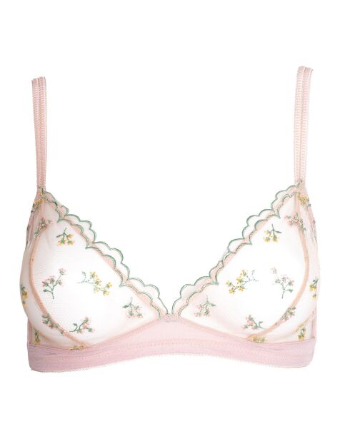 Rosafarbener romantischer Bralette-BH