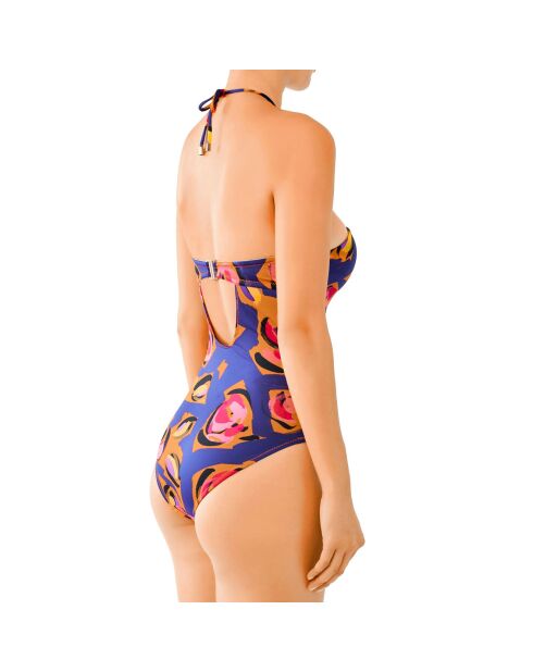 Traje de baño de una pieza rosa azul/rojo