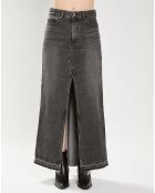 Jupe longue Denim gris foncé