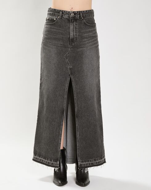 Jupe longue Denim gris foncé