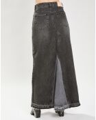 Jupe longue Denim gris foncé