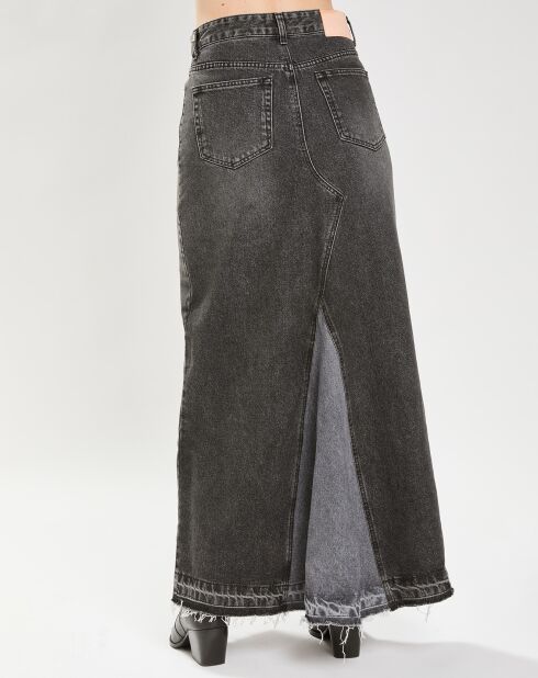 Jupe longue Denim gris foncé