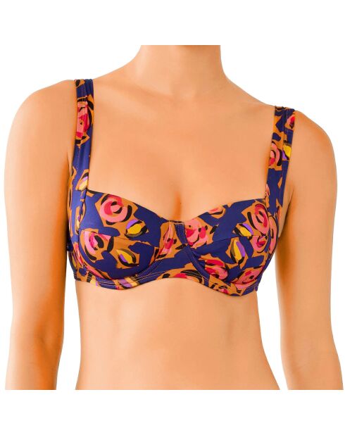 Haut de maillot de bain Rose bleu/rouge