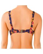 Haut de maillot de bain Rose bleu/rouge