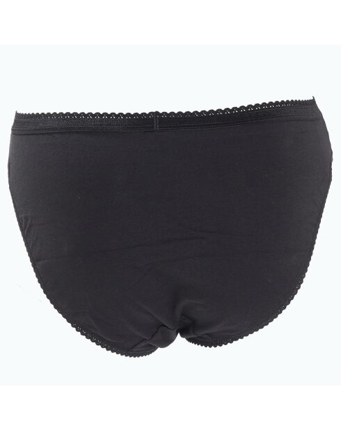 2 Panties Cotton Feminine noirs