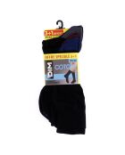 4 Paires de chaussettes Coton Style noir/bleu cobalt