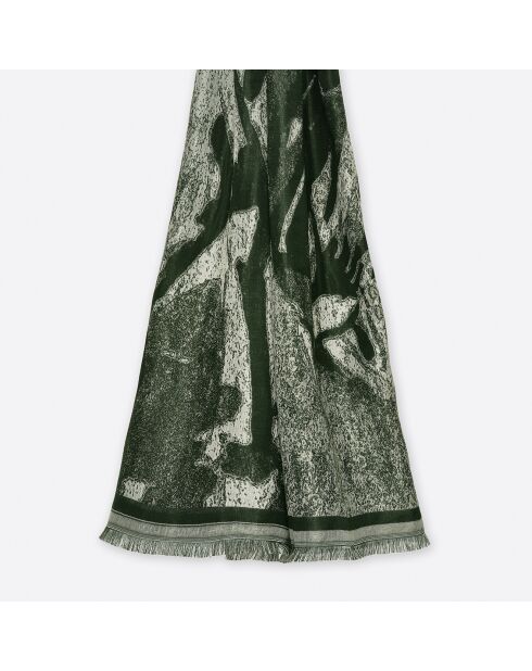 Étole 100% Soie Leandre verte - 70x190 cm