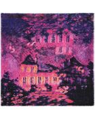 Carré en Laine mélangée Gaia violet - 120x120 cm