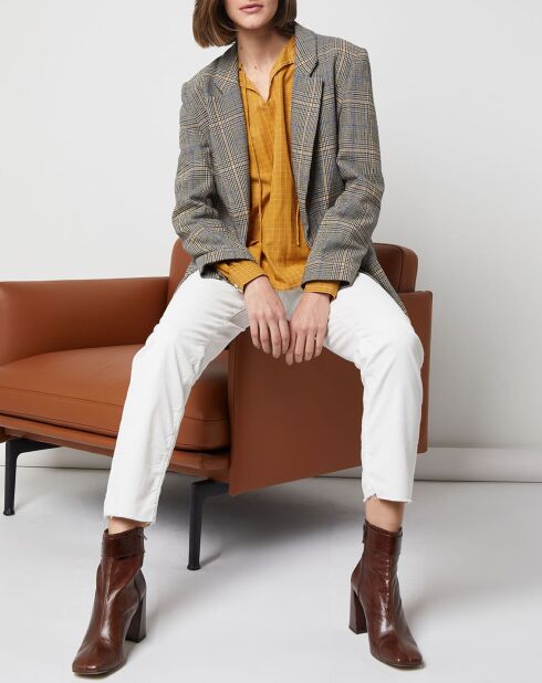 Pantalon en Velours Côtelé Dream écru