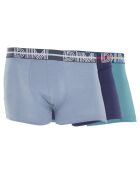 3 Boxers Powerful vert viride/gris souris/bleu cobalt