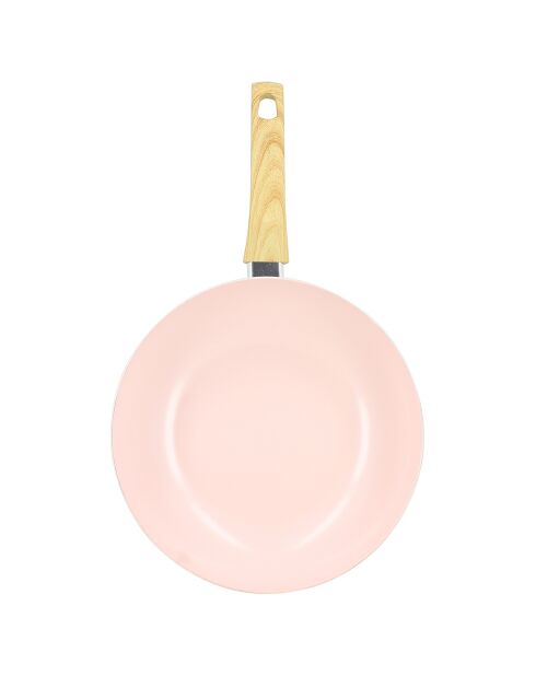 Roze wok - D.28Cm