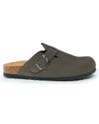Sabots en Velours de Cuir Noé gris